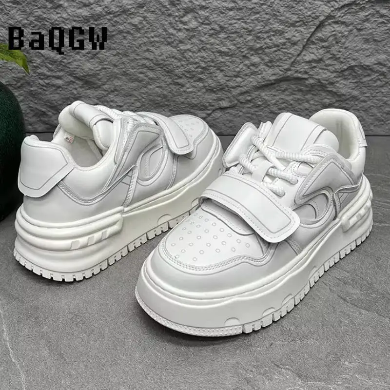 2026 Spring Stylish Black and White Velcro & Lace-up Platform Chunky Sneakers Casual Men's Daily Wear Shoes Outdoor Student
2026 Spring Stylish Black and White Velcro & Lace-up Platform Chunky Sneakers Casual Men's Daily Wear Shoes Outdoor Student
