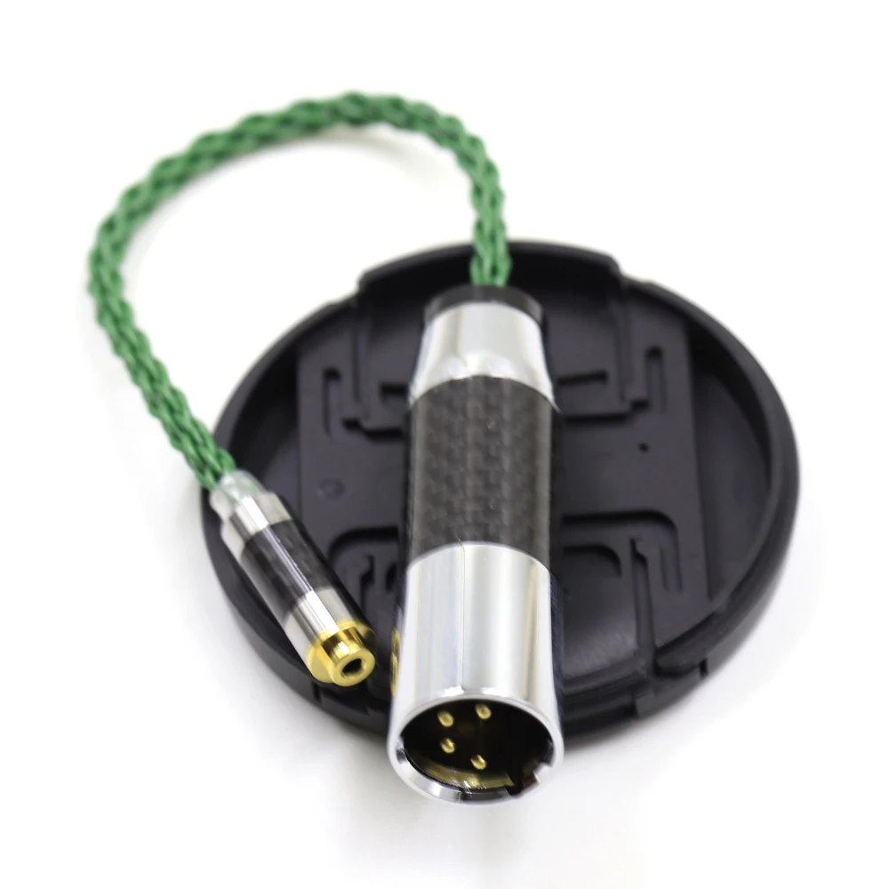 New Carbon Fiber 4pin XLR Balanced Male to 2.5mm Balanced Female Dark Green Single Crystal Silver Audio Adapter Connector
New Carbon Fiber 4pin XLR Balanced Male to 2.5mm Balanced Female Dark Green Single Crystal Silver Audio Adapter Connector