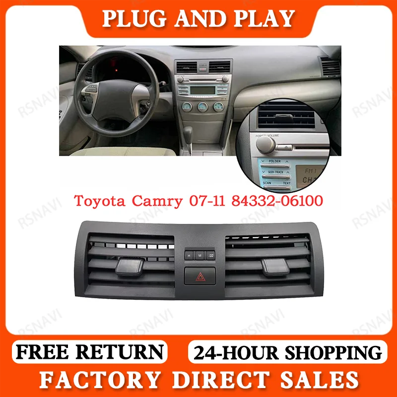Вентиляционные отверстия RSNAVI A/C, панель, выход кондиционера для Toyota Camry 2007-2011
Вентиляционные отверстия RSNAVI A/C, панель, выход кондиционера для Toyota Camry 2007-2011