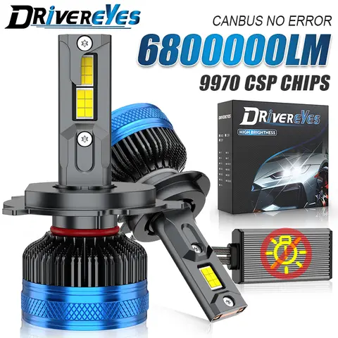 6800W H4 H7 LED Headlight Bulbs Canbus H1 H8 H9 H11 9005 9006 9012 HB3 HB4 HIR2 9970CSP Car Headlamp Auto Lamps Turbo Light