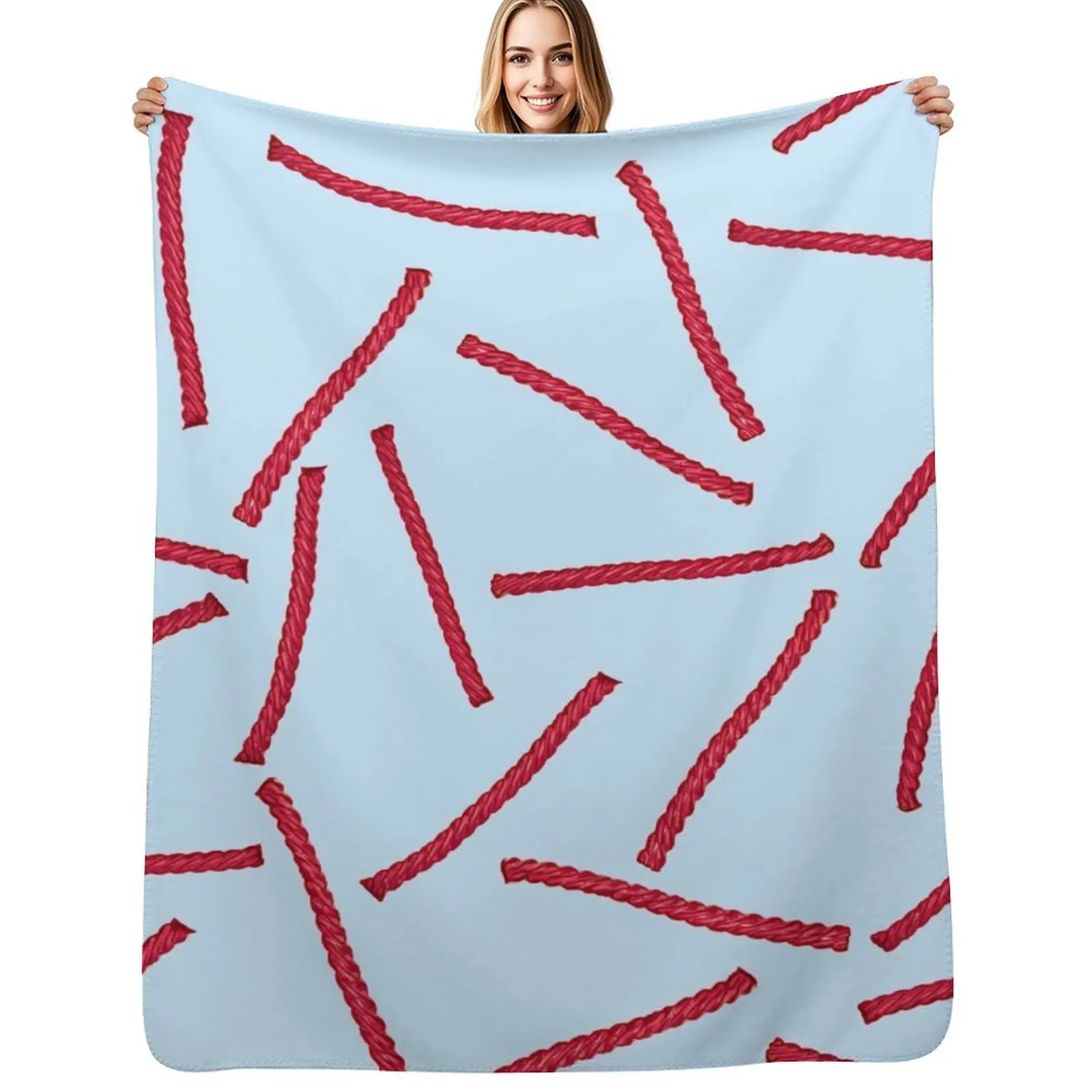 Red Licorice Candy Throw Blanket Stylish Warm Blanket for Living Room Bedroom
Red Licorice Candy Throw Blanket Stylish Warm Blanket for Living Room Bedroom