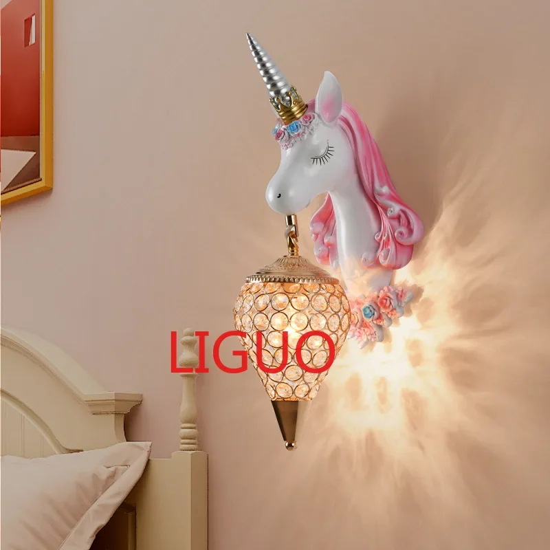 Nordic Unicorn Lamp Resin Wall Lamp Crystal Bracket Sconce for Children Home Interior Lighting Girl Bedroom Bedside Living Room
Nordic Unicorn Lamp Resin Wall Lamp Crystal Bracket Sconce for Children Home Interior Lighting Girl Bedroom Bedside Living Room