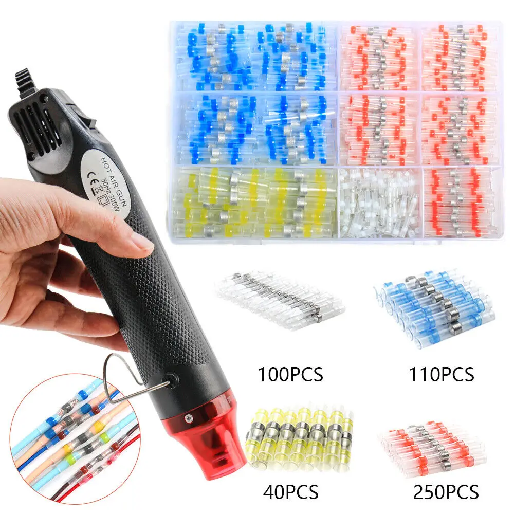 Waterproof Heat Shrink Butt Terminal Solder Seal Sleeve Wire Connectors Heat Gun
Waterproof Heat Shrink Butt Terminal Solder Seal Sleeve Wire Connectors Heat Gun