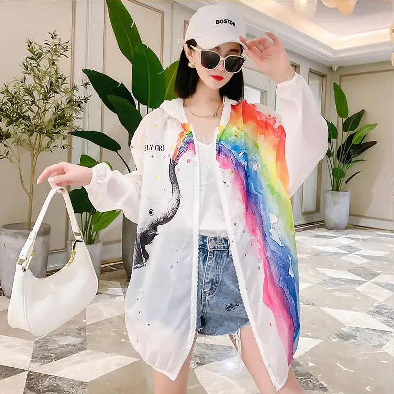 Sunscreen Women Summer Ladies' Coat Wear Thin Loose Long 2024 New Korean Version Sun-Protective Clothing Women's Wild Travel
Sunscreen Women Summer Ladies' Coat Wear Thin Loose Long 2024 New Korean Version Sun-Protective Clothing Women's Wild Travel