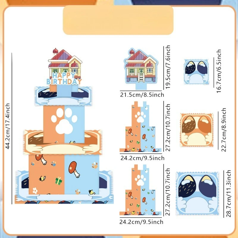 Hot Cute New Cartoon Anime Blueys Theme Party Cake Tray Cake Stand Decoration Birthday Party Decoration Supplies Gifts
Hot Cute New Cartoon Anime Blueys Theme Party Cake Tray Cake Stand Decoration Birthday Party Decoration Supplies Gifts