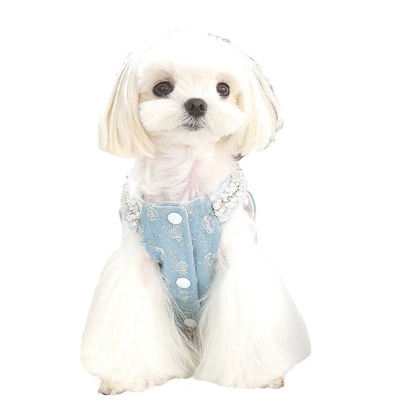 Denim Fleece Vest Harness for Small Dogs Bichon Poodle Schnauzer Teddy Dog Clothes Adjustable Pet Winter Warm Sweater Jacket
Denim Fleece Vest Harness for Small Dogs Bichon Poodle Schnauzer Teddy Dog Clothes Adjustable Pet Winter Warm Sweater Jacket