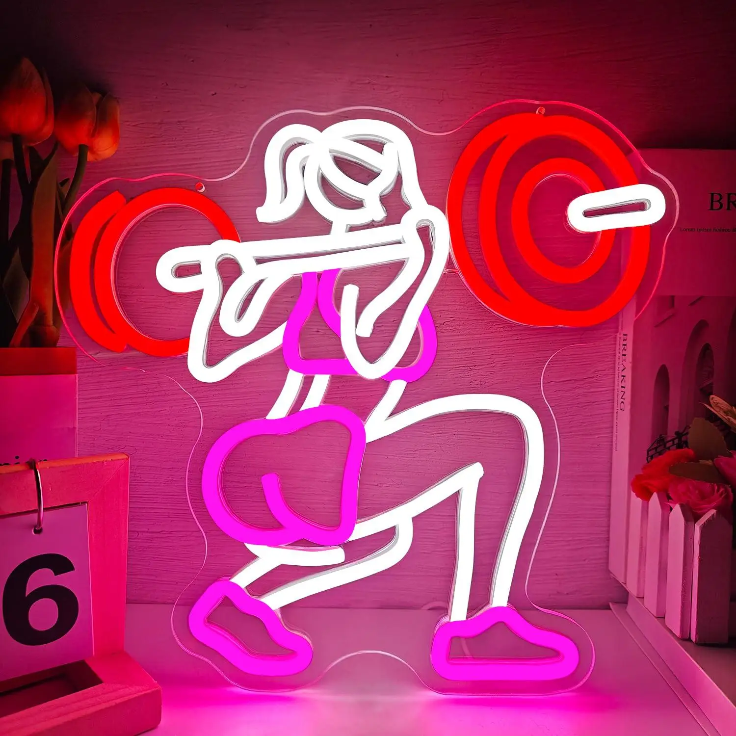 Fitness Girl Gym Neon Sign Dimmable LED Wall Decor Light Up Sign for Home Gym Female Workout Motivational Exercise Art Decor
Fitness Girl Gym Neon Sign Dimmable LED Wall Decor Light Up Sign for Home Gym Female Workout Motivational Exercise Art Decor