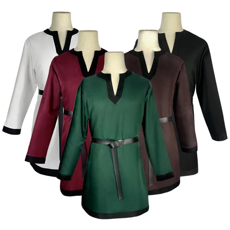 New Medieval Knight Uniform Men Shirt Medieval Vikings Pirate Cosplay Costume Long Sleeve Loose Robe Celtics Tunic Warrior Top
New Medieval Knight Uniform Men Shirt Medieval Vikings Pirate Cosplay Costume Long Sleeve Loose Robe Celtics Tunic Warrior Top