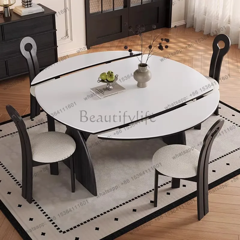 Medieval American solid wood folding table telescopic variable round table black square and circle dual-purpose
Medieval American solid wood folding table telescopic variable round table black square and circle dual-purpose
