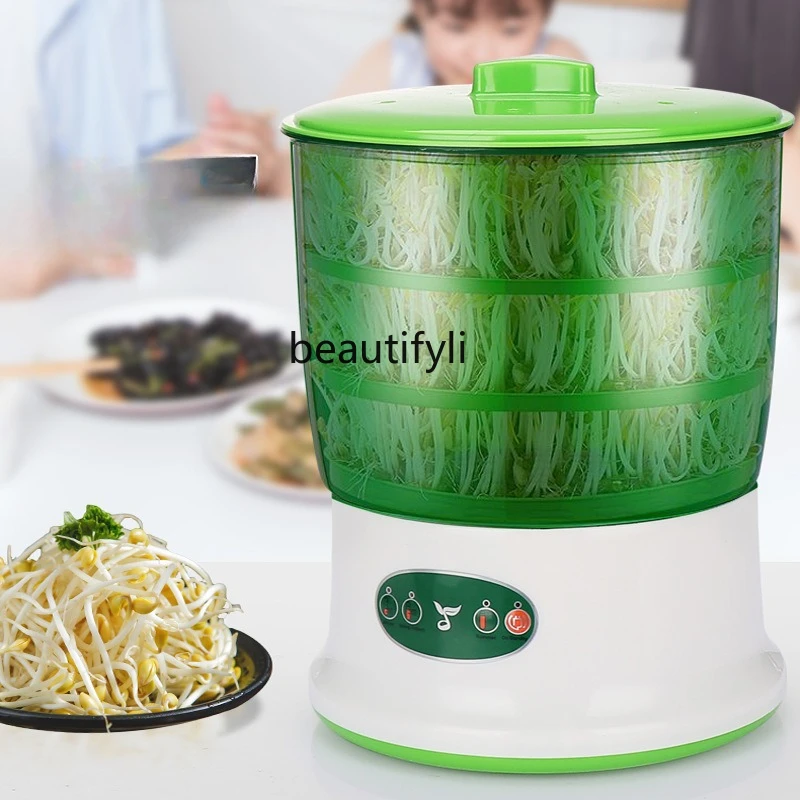 Automatic Large Capacity Bean Sprout Machine for Home Use, Bean Sprout Bucket, Seedling Tray, Green Sprout Jar
Automatic Large Capacity Bean Sprout Machine for Home Use, Bean Sprout Bucket, Seedling Tray, Green Sprout Jar