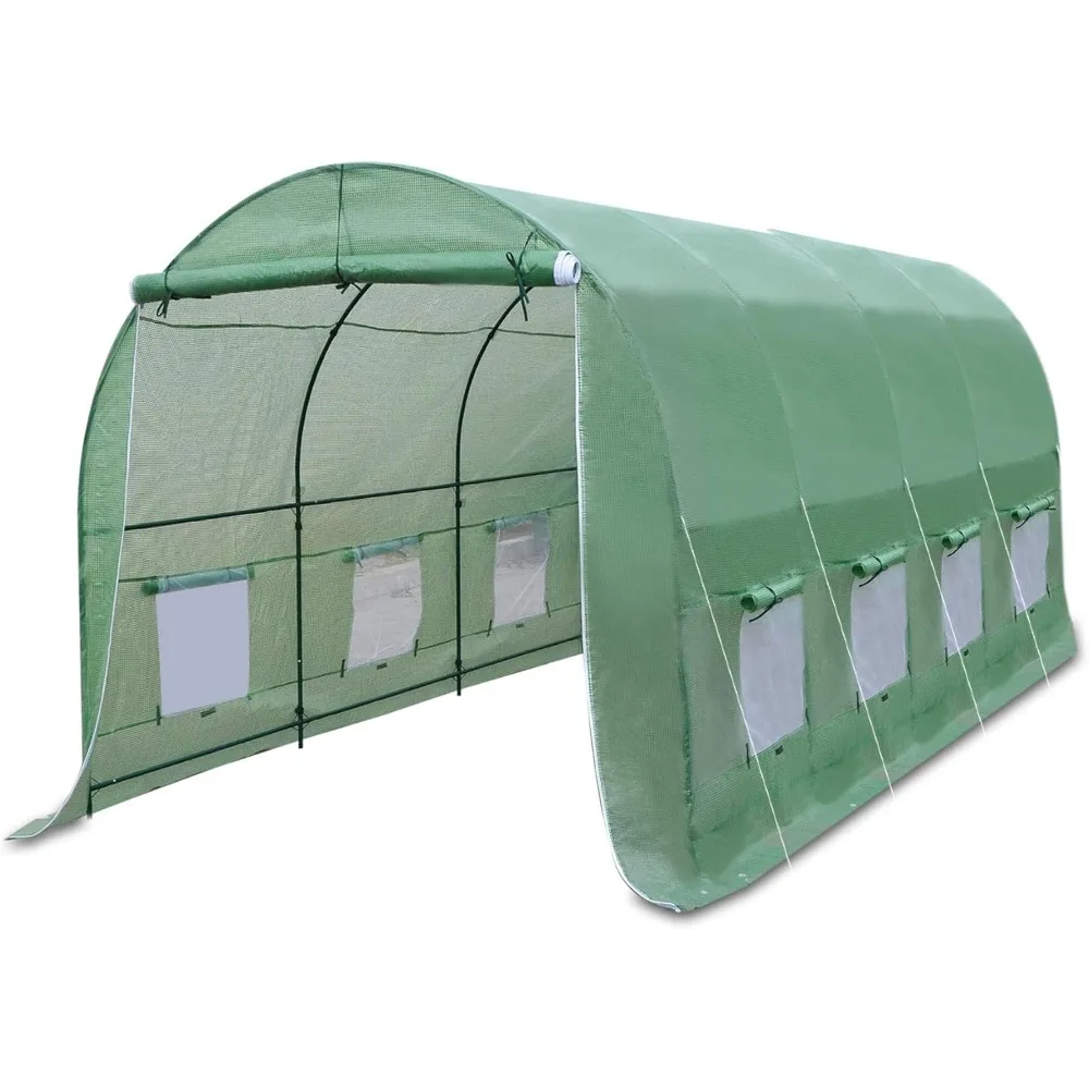 Large Walk-in Greenhouse, Portable Tunnel Garden Plant Tent, 16' X 7' X 7'
Large Walk-in Greenhouse, Portable Tunnel Garden Plant Tent, 16' X 7' X 7'