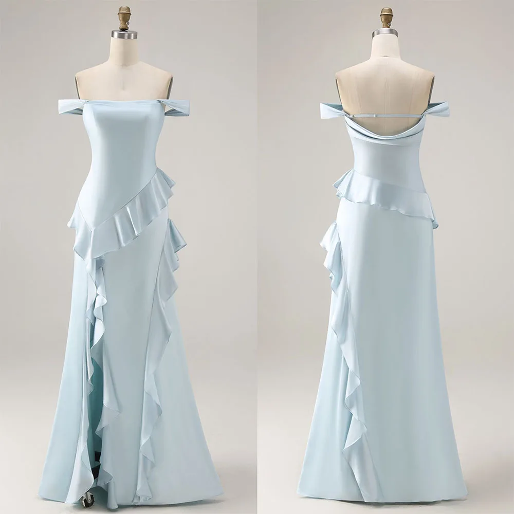 High Quality Customized Off Shoulder Floor Length Blue Pleat A-line Woman Evening Dresses on Clearance Sale فستان سهرة نسائي
High Quality Customized Off Shoulder Floor Length Blue Pleat A-line Woman Evening Dresses on Clearance Sale فستان سهرة نسائي