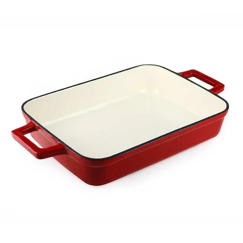 Color enamel baking pan Rectangle countertop baking pan Large lasagna baking pan Loaf pan with two hollow handles
Color enamel baking pan Rectangle countertop baking pan Large lasagna baking pan Loaf pan with two hollow handles