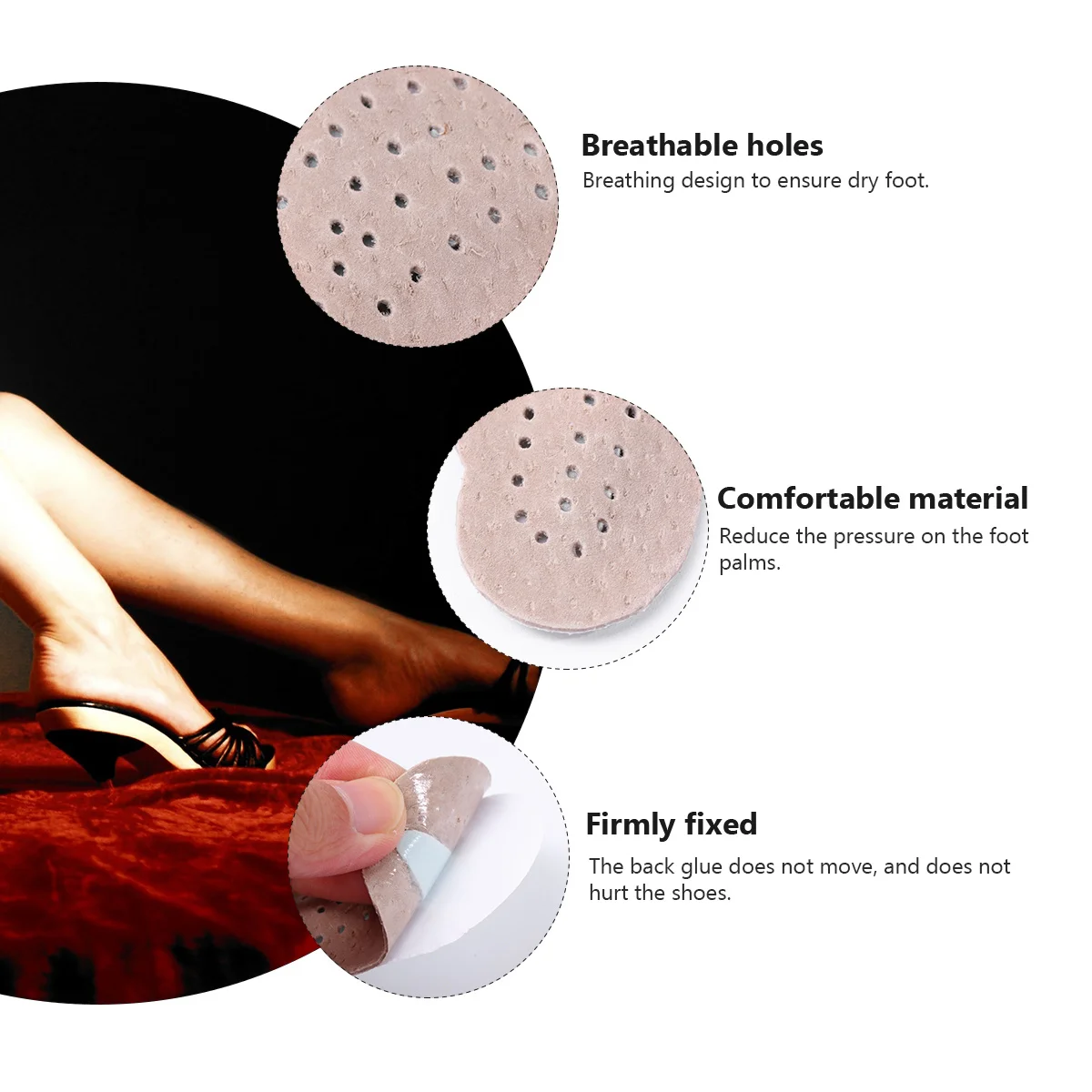 2Pairs Forefoot Pads Half Insoles with Adhesive Back Prevent Slipping Cushion Shoe Insert Support
2Pairs Forefoot Pads Half Insoles with Adhesive Back Prevent Slipping Cushion Shoe Insert Support