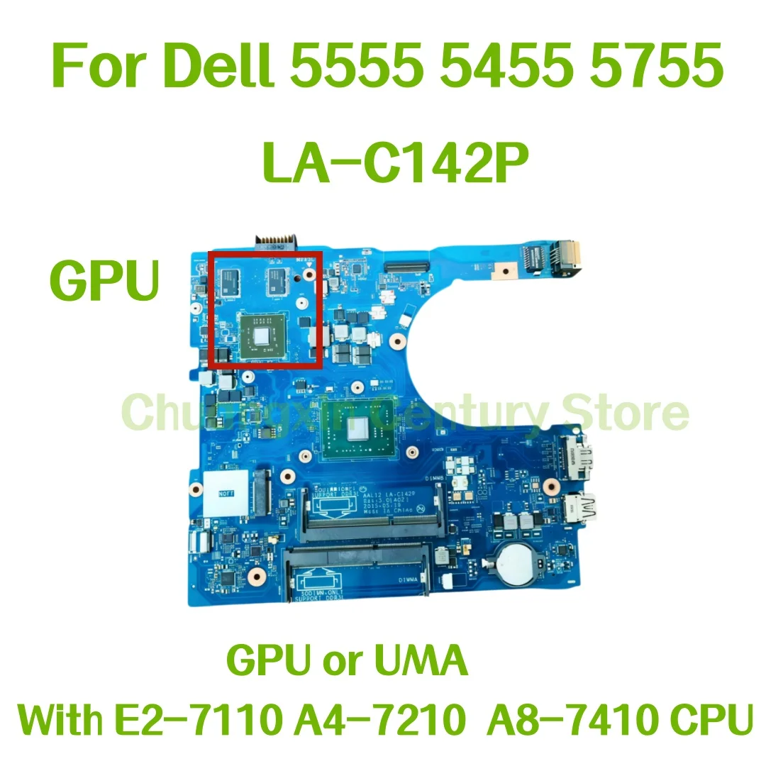 Материнская плата LA-C142P для ноутбуков Dell 5555, 5455, 5755 с процессорами E2-7110, A4-7210, A8-7410 (CPU, GPU или UMA), 100% протестирована, исправна.
Материнская плата LA-C142P для ноутбуков Dell 5555, 5455, 5755 с процессорами E2-7110, A4-7210, A8-7410 (CPU, GPU или UMA), 100% протестирована, исправна.