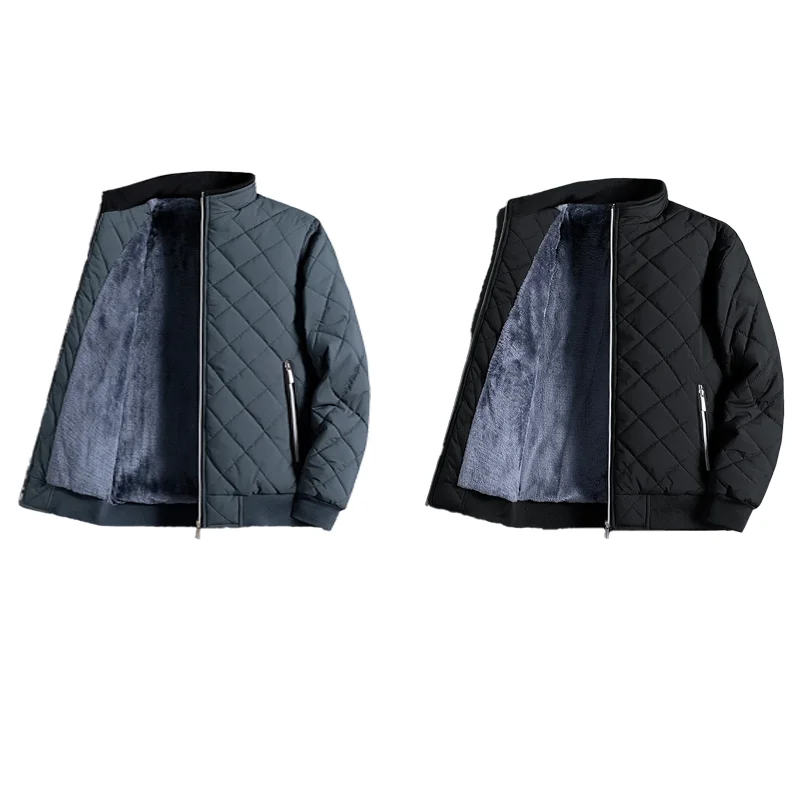 Утолщенная теплая мужская куртка на флисовой подкладке с ромбовидным дизайном, отлично подходит для зимних покупок, повседневных прогулок, туризма и повседневного использования
Утолщенная теплая мужская куртка на флисовой подкладке с ромбовидным дизайном, отлично подходит для зимних покупок, повседневных прогулок, туризма и повседневного использования