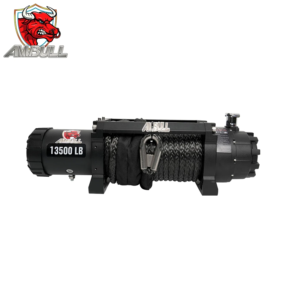 Мощная электрическая лебедка Ambull 13500 фунтов 12 В для бездорожья с блоком управления IP67 водонепроницаемая для бездорожья и 4x4 
Мощная электрическая лебедка Ambull 13500 фунтов 12 В для бездорожья с блоком управления IP67 водонепроницаемая для бездорожья и 4x4