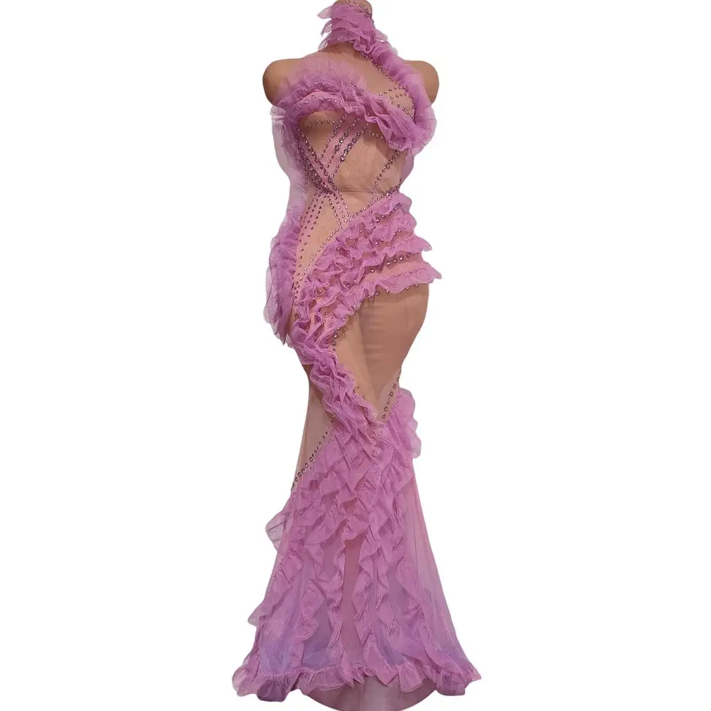 Блестящее фиолетовое длинное платье со стразами для женщин, сексуальное, из сетки, прозрачное, для дня рождения, торжеств, вечерних мероприятий, фотосессий
Блестящее фиолетовое длинное платье со стразами для женщин, сексуальное, из сетки, прозрачное, для дня рождения, торжеств, вечерних мероприятий, фотосессий