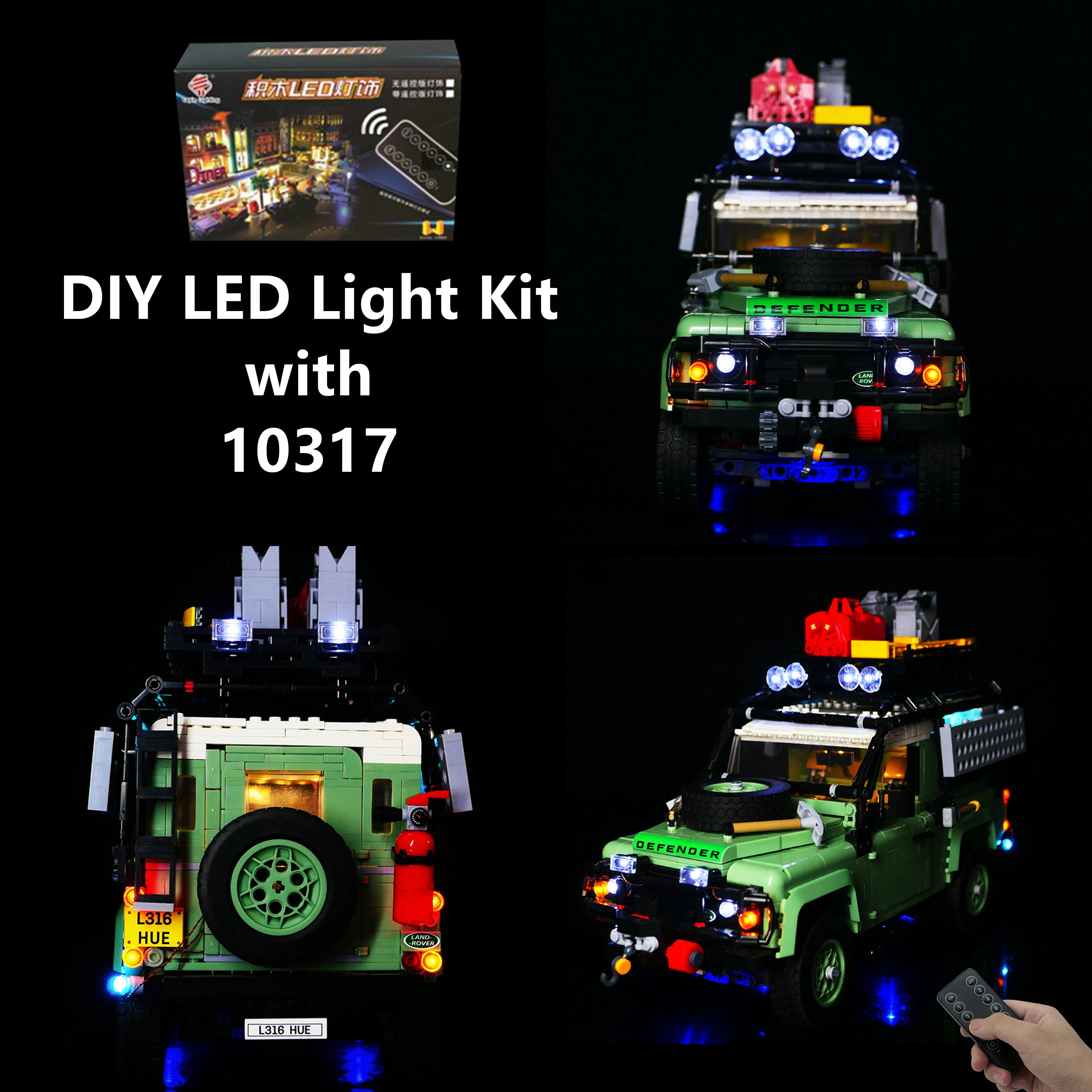 DIY Building Block LED Light Kit for 10317 Retro Off-Road Truck Model, Remote Control Decorative Lights for Display & Collection
DIY Building Block LED Light Kit for 10317 Retro Off-Road Truck Model, Remote Control Decorative Lights for Display & Collection