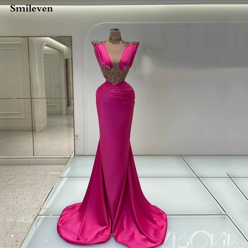 Smileven Hot pink Mermaid Evening Dresses Designed Sequins Prom Dress Saudi Arabia Modern Side Split Party Dress 2023
Smileven Hot pink Mermaid Evening Dresses Designed Sequins Prom Dress Saudi Arabia Modern Side Split Party Dress 2023