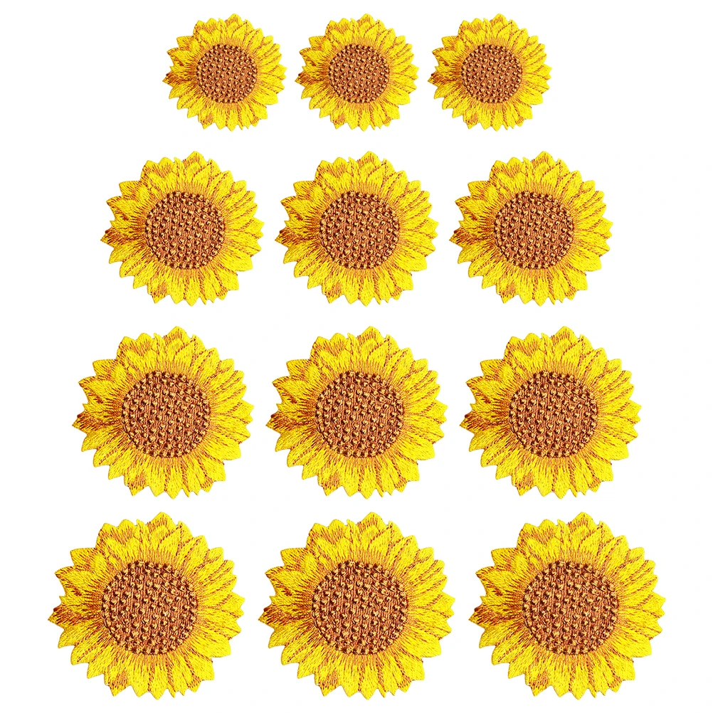 12pcs Sunflower Embroidered Patch Fabric Garment Accessories DIY Clothes Appliques Thick Texture Clear Pattern
12pcs Sunflower Embroidered Patch Fabric Garment Accessories DIY Clothes Appliques Thick Texture Clear Pattern