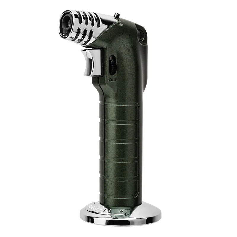 LUBINSKI зажигалка для сигар, синее пламя, открытое пламя, двойной огненный переключатель, запираемый настольный пистолет-распылитель большой емкости, подарочная коробка