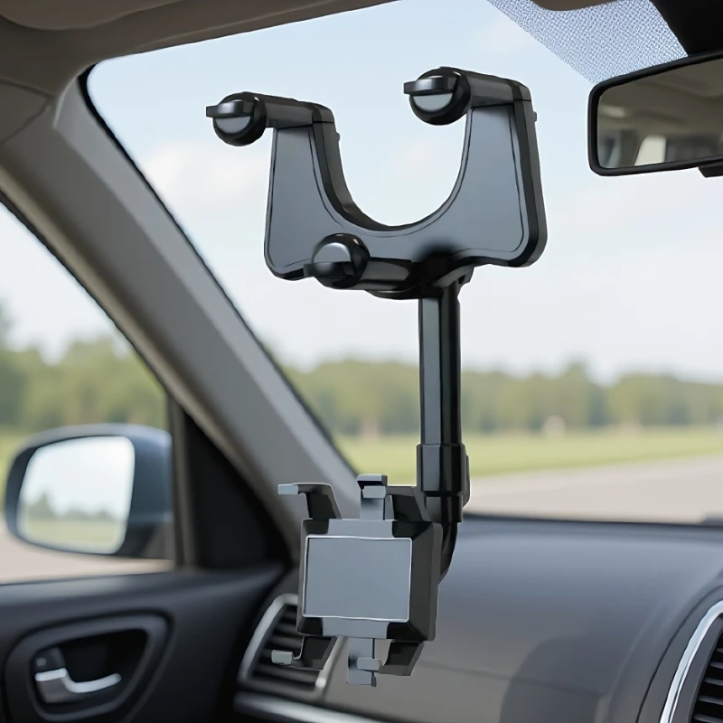 360° Rotating Car Phone Mount - Rearview Mirror Holder with Stable Gripper for iPhone/Samsung/Xiaomi
360° Rotating Car Phone Mount - Rearview Mirror Holder with Stable Gripper for iPhone/Samsung/Xiaomi
