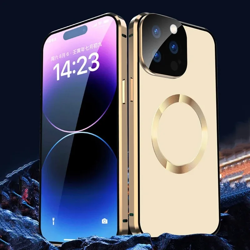 Phone Case for IPhone 12 13 14 15 16 17 Pro Max 360° with Lens Full Protection Magnetic Metal Frame + Double Sided Glass Cover
Phone Case for IPhone 12 13 14 15 16 17 Pro Max 360° with Lens Full Protection Magnetic Metal Frame + Double Sided Glass Cover