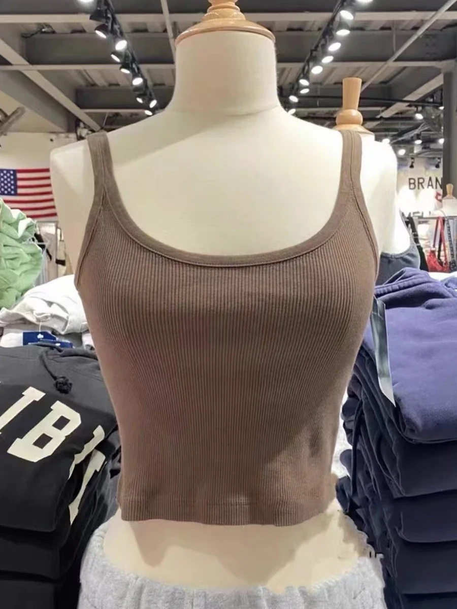 Vintage Brown Simple Slim Crop Top Women Summer Sexy Strapless Sleeveless Cotton Camis Blouse Female Sweet Chic Tank Tops
Vintage Brown Simple Slim Crop Top Women Summer Sexy Strapless Sleeveless Cotton Camis Blouse Female Sweet Chic Tank Tops