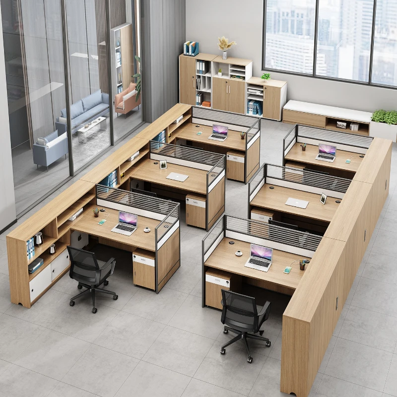 Simple desk Modern staff Office desk and chair combination Double 6-seat desk Sub-office
Simple desk Modern staff Office desk and chair combination Double 6-seat desk Sub-office