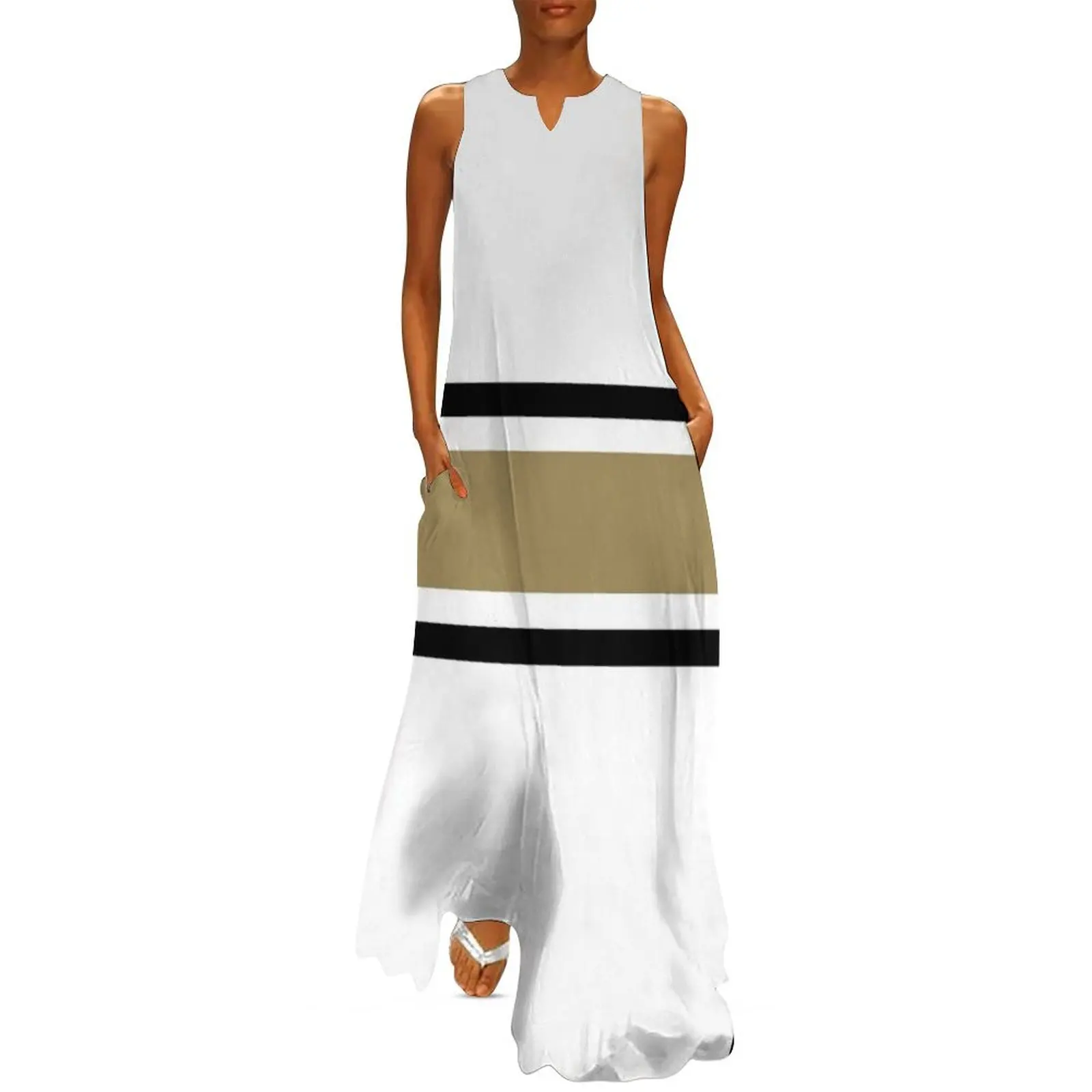 White, Black, & Gold Power Stripe Long Dress summer woman dress 2025 Women's summer long dress summer daily
White, Black, & Gold Power Stripe Long Dress summer woman dress 2025 Women's summer long dress summer daily