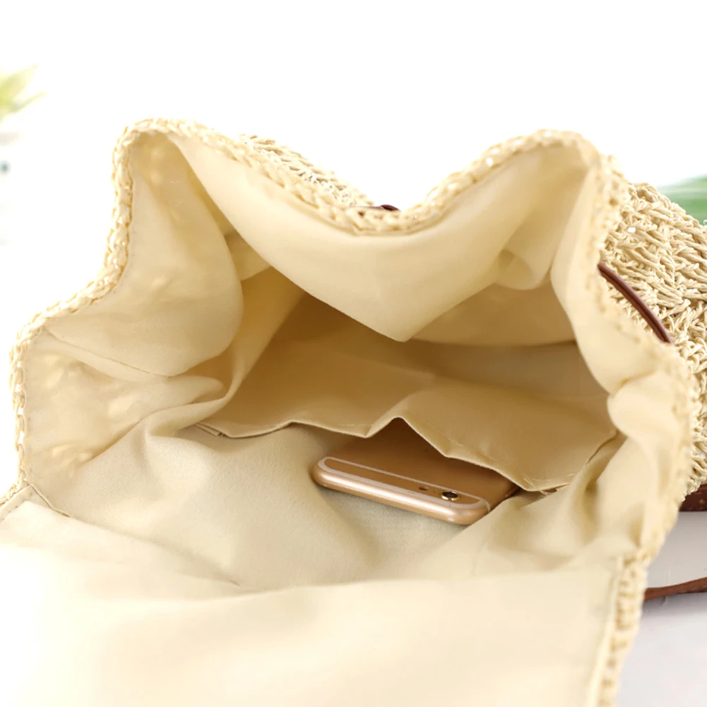 Fashion Straw Women Shoulder Bag Backpack Hand-Woven Female Beach Holiday Simple Purse for Women Outdoor Bag
Fashion Straw Women Shoulder Bag Backpack Hand-Woven Female Beach Holiday Simple Purse for Women Outdoor Bag