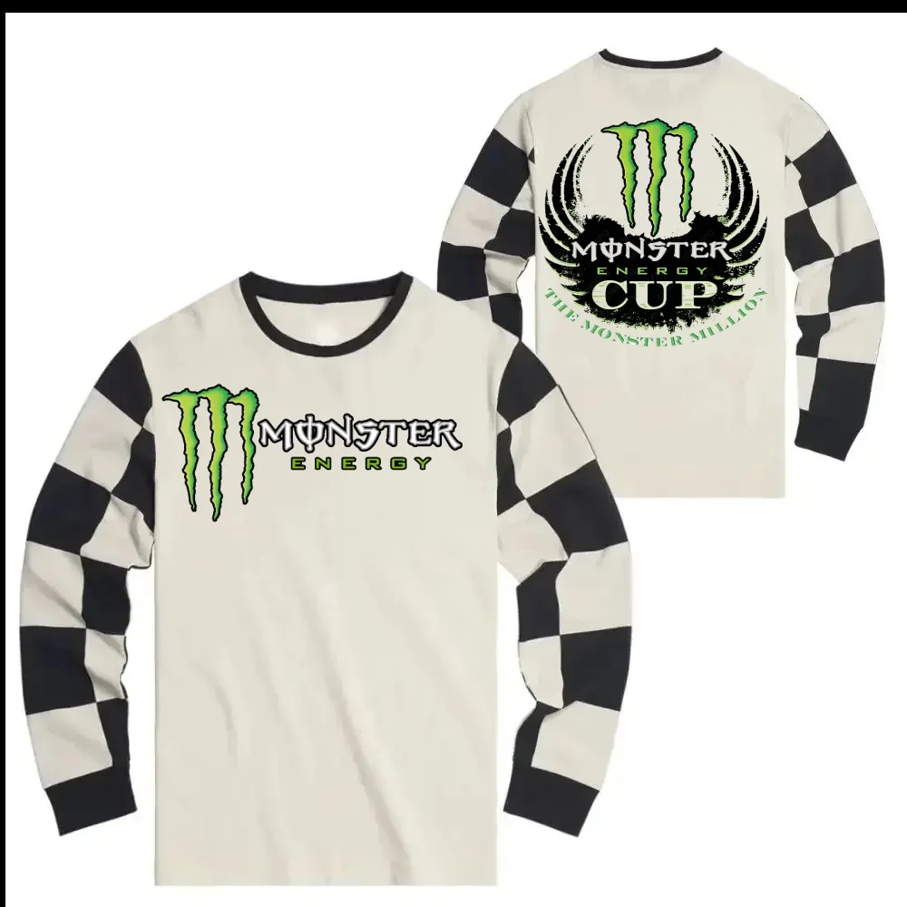 Черно-белый топ с длинными рукавами Monster с 3D-принтом и темпой, уличный стиль, функциональный крой, быстросохнущий, свободный крой
Черно-белый топ с длинными рукавами Monster с 3D-принтом и темпой, уличный стиль, функциональный крой, быстросохнущий, свободный крой
