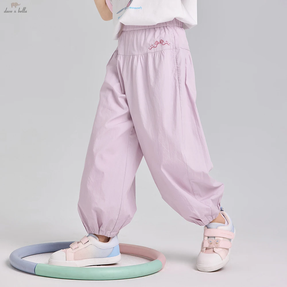Летние брюки с карманами для девочек Dave Bella, модные повседневные хлопковые брюки с эластичной резинкой на талии, детские прямые брюки для активного отдыха DK2262135
Летние брюки с карманами для девочек Dave Bella, модные повседневные хлопковые брюки с эластичной резинкой на талии, детские прямые брюки для активного отдыха DK2262135