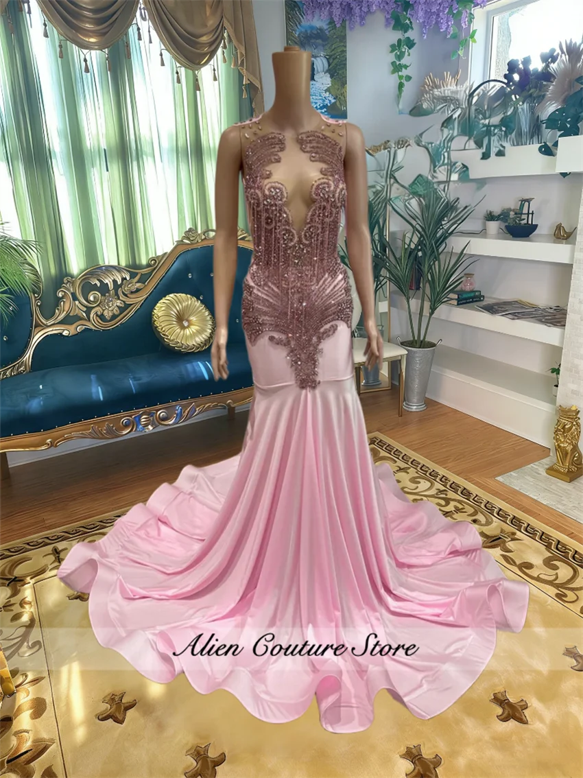 Sparkly Pink Diamonds Long Prom Dress 2026 Crystals Rhinestone Beads Tassels Graduation Wedding Party Gowns Customized
Sparkly Pink Diamonds Long Prom Dress 2026 Crystals Rhinestone Beads Tassels Graduation Wedding Party Gowns Customized