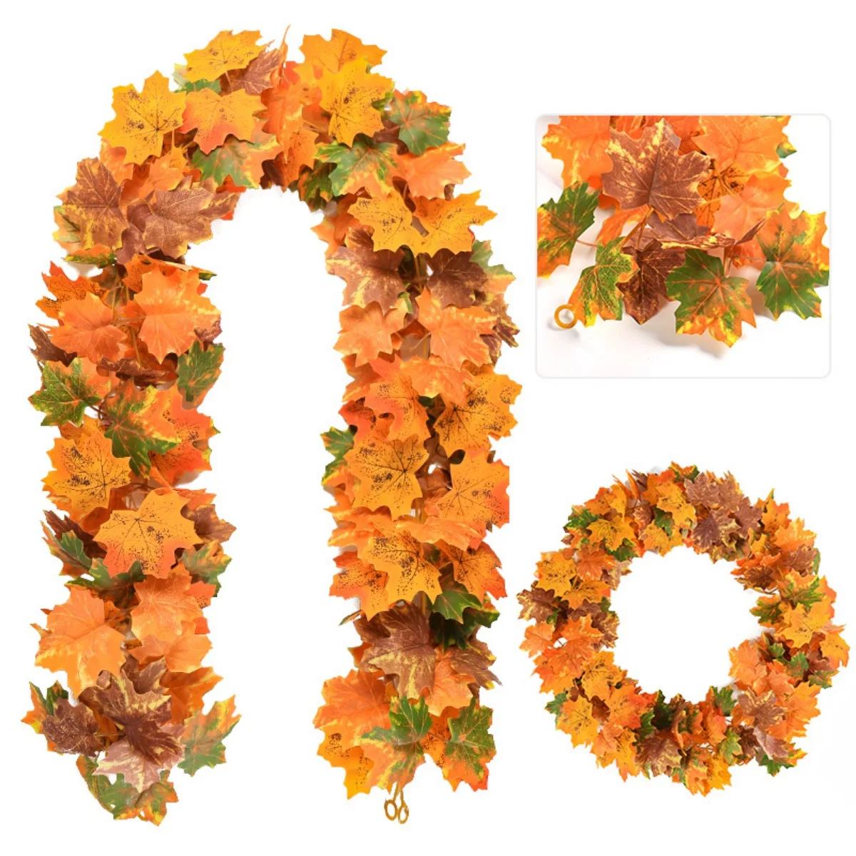 Fall Leaves Garland Artificial Fall Garland Maple Leaf Garlands Hanging Vines Autumn Thanksgiving Decor Hanging for Mantel Table
Fall Leaves Garland Artificial Fall Garland Maple Leaf Garlands Hanging Vines Autumn Thanksgiving Decor Hanging for Mantel Table
