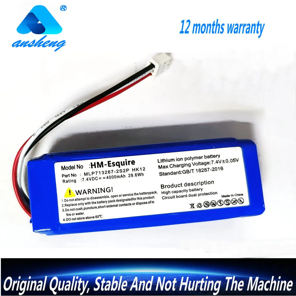 Original MLP713287-2S2P 7.4V 4000mAh For Harman Kardon Esquire Speaker Battery
Original MLP713287-2S2P 7.4V 4000mAh For Harman Kardon Esquire Speaker Battery