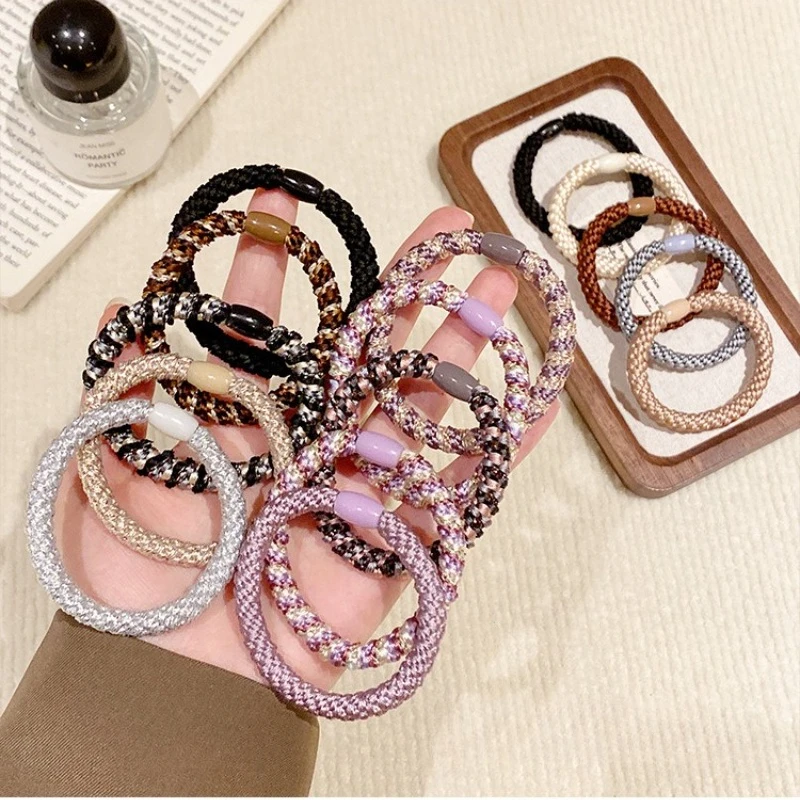 10Pcs Women's High Elastic Fabric Texture Braided Headband Thick Ponytail Hair Tie Headwear
10Pcs Women's High Elastic Fabric Texture Braided Headband Thick Ponytail Hair Tie Headwear