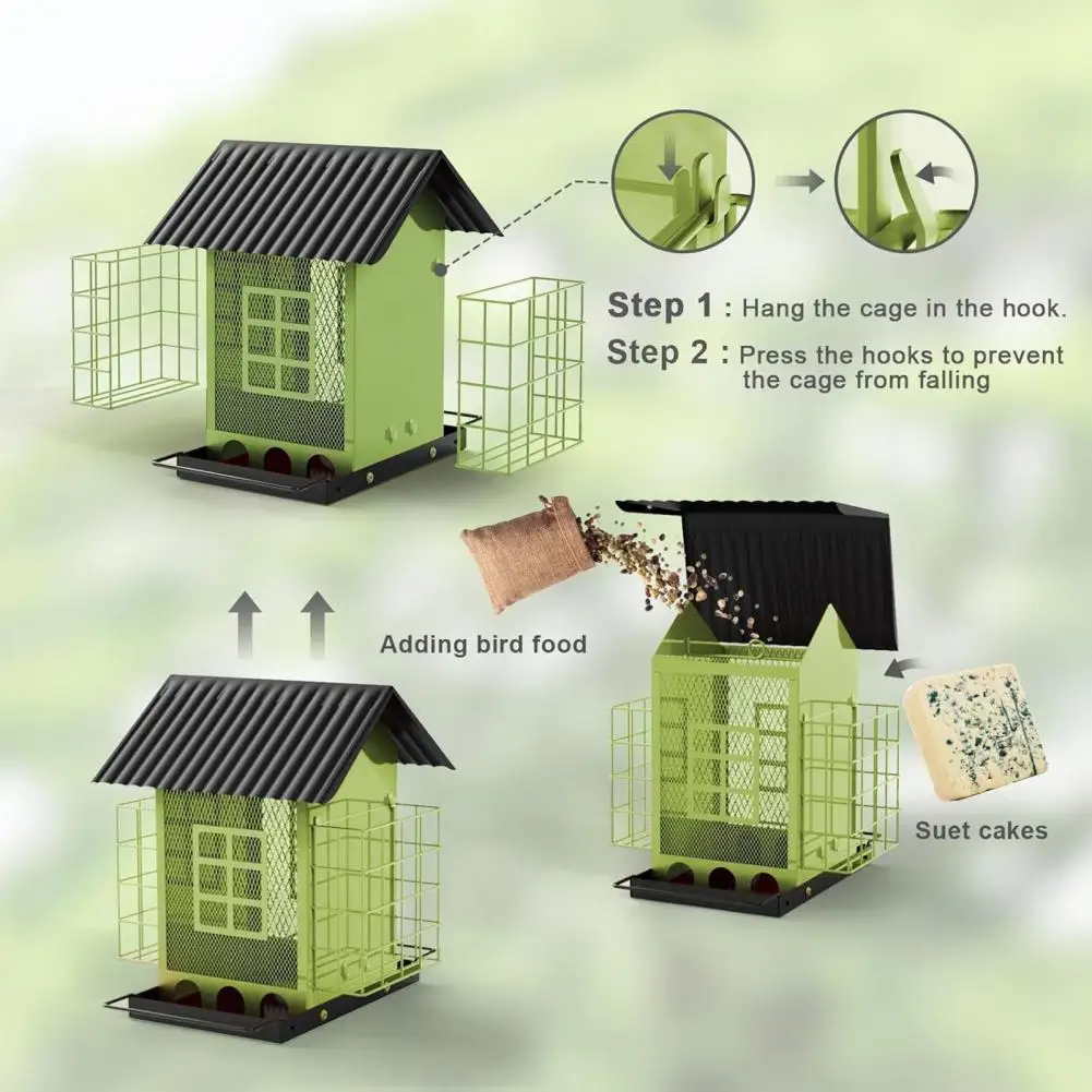 Durable S Feeder with Waterproof Coating S Feeder with 3.7 Pounds Seeds Capacity Metal Hanging Feeder with Double for Outdoors
Durable S Feeder with Waterproof Coating S Feeder with 3.7 Pounds Seeds Capacity Metal Hanging Feeder with Double for Outdoors