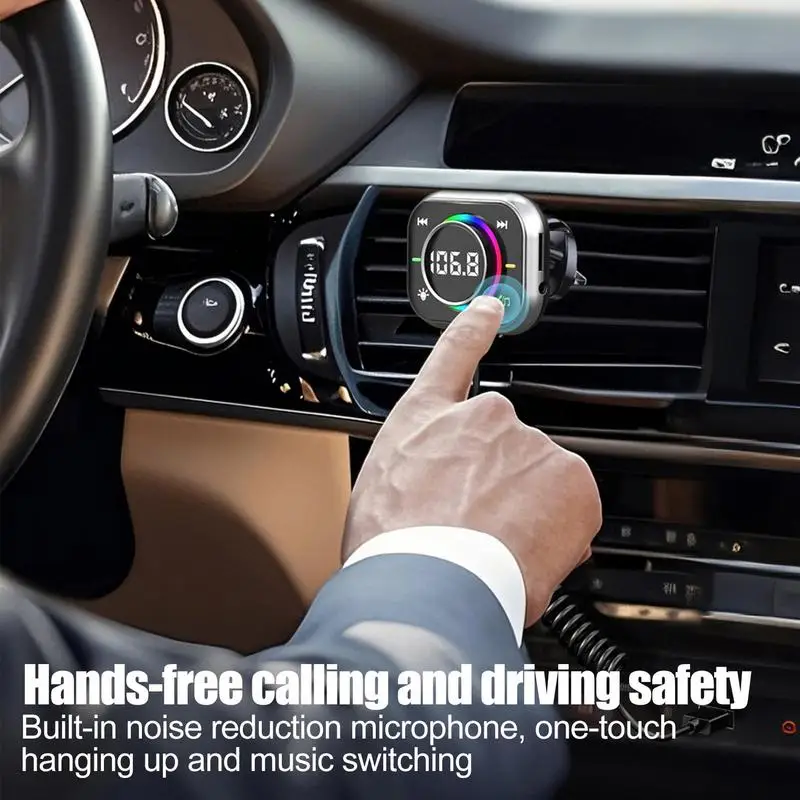 FM Transmitter Wireless Car FM Transmitter With Noise-Canceling Microphone Multifunctional Portable Receiver For Travel Business
FM Transmitter Wireless Car FM Transmitter With Noise-Canceling Microphone Multifunctional Portable Receiver For Travel Business