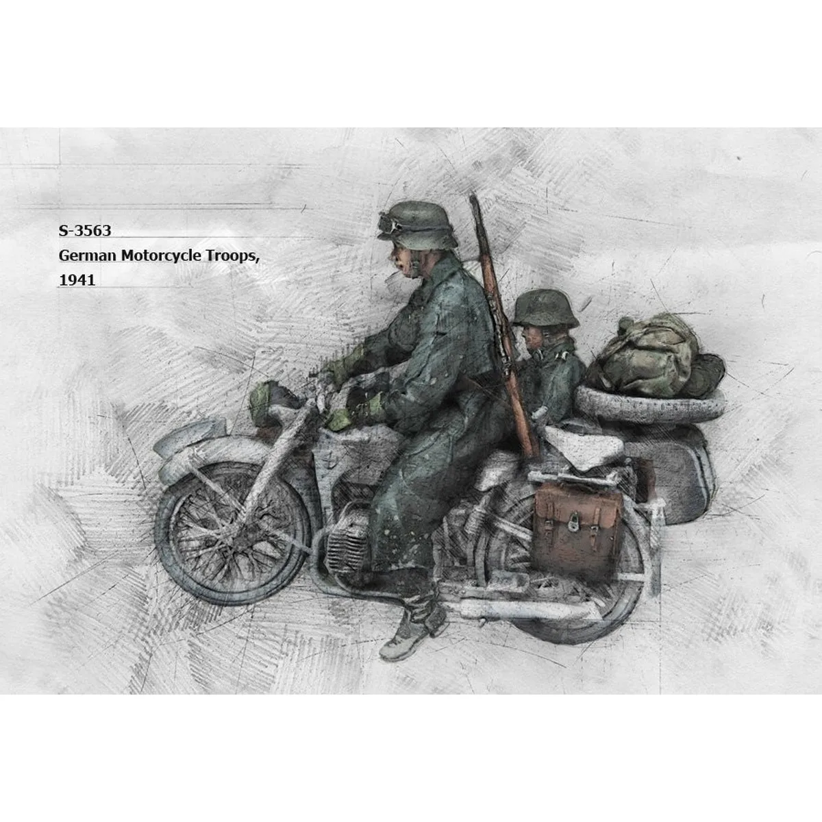 1/35 Resin unpainted model kit, military theme, World War II German motorcycle unit unassembled and unpainted GK
1/35 Resin unpainted model kit, military theme, World War II German motorcycle unit unassembled and unpainted GK