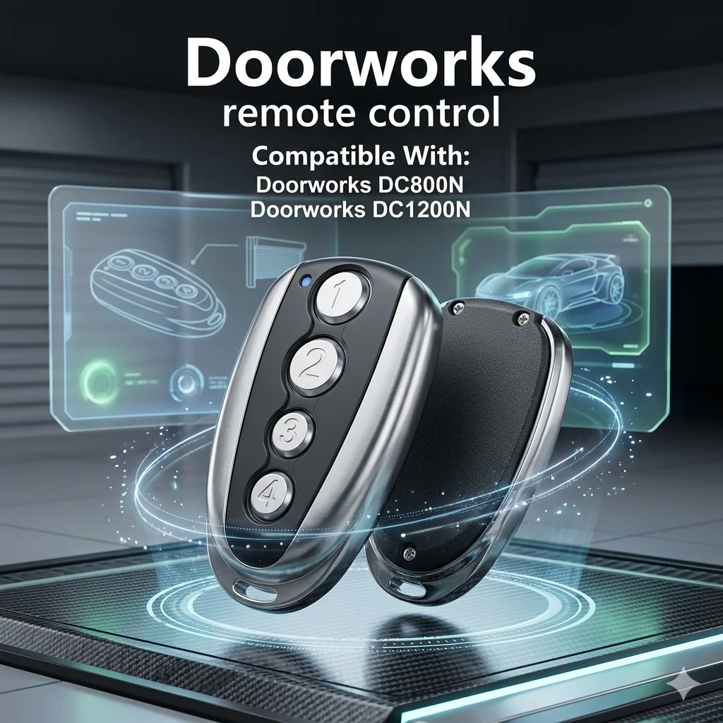 For DOORWORKS DC800N / DOORWORKS DC1200N Garage Door Remote Control 4 Buttons Metal & ABS Replacement Gate Transmitter
For DOORWORKS DC800N / DOORWORKS DC1200N Garage Door Remote Control 4 Buttons Metal & ABS Replacement Gate Transmitter