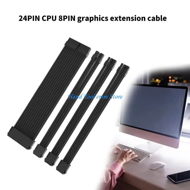 H37F Power Supply Cable 18AWG Power Extension Cable Set 1x24Pin/1x4+4 CPU/2x6+2P GPU
H37F Power Supply Cable 18AWG Power Extension Cable Set 1x24Pin/1x4+4 CPU/2x6+2P GPU