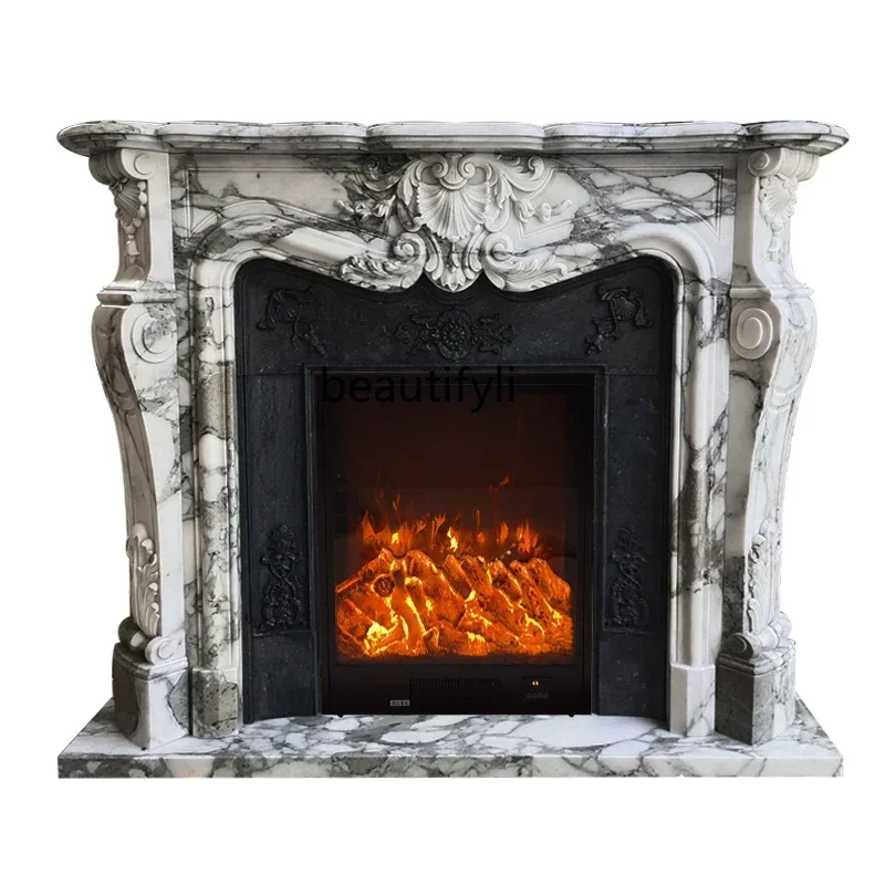 Marble Arabescato Stone Nordic French Carved Heating Fireplace Indoor Fireplace Ornaments
Marble Arabescato Stone Nordic French Carved Heating Fireplace Indoor Fireplace Ornaments