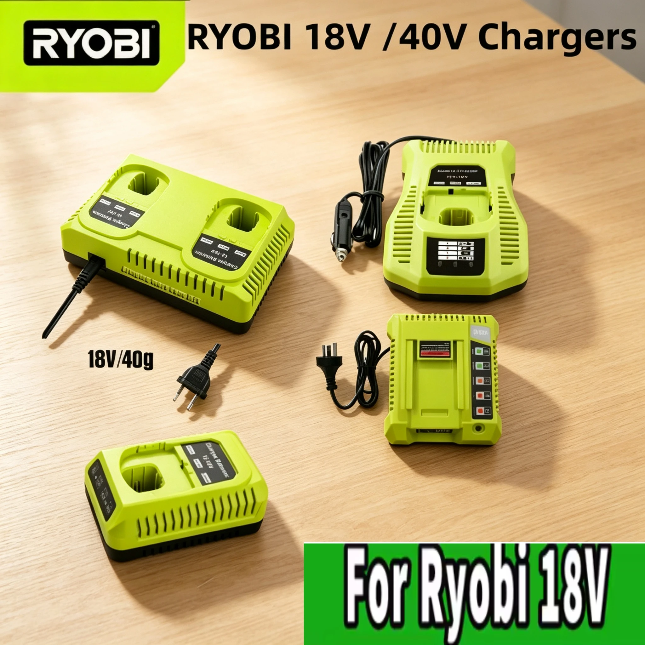 Ryobi 18V-40V Charger, Works with Li-ion, NiCd & NiMH Batteries, Fast & Safe Charging, Durable for All Ryobi Power Tools.
Ryobi 18V-40V Charger, Works with Li-ion, NiCd & NiMH Batteries, Fast & Safe Charging, Durable for All Ryobi Power Tools.