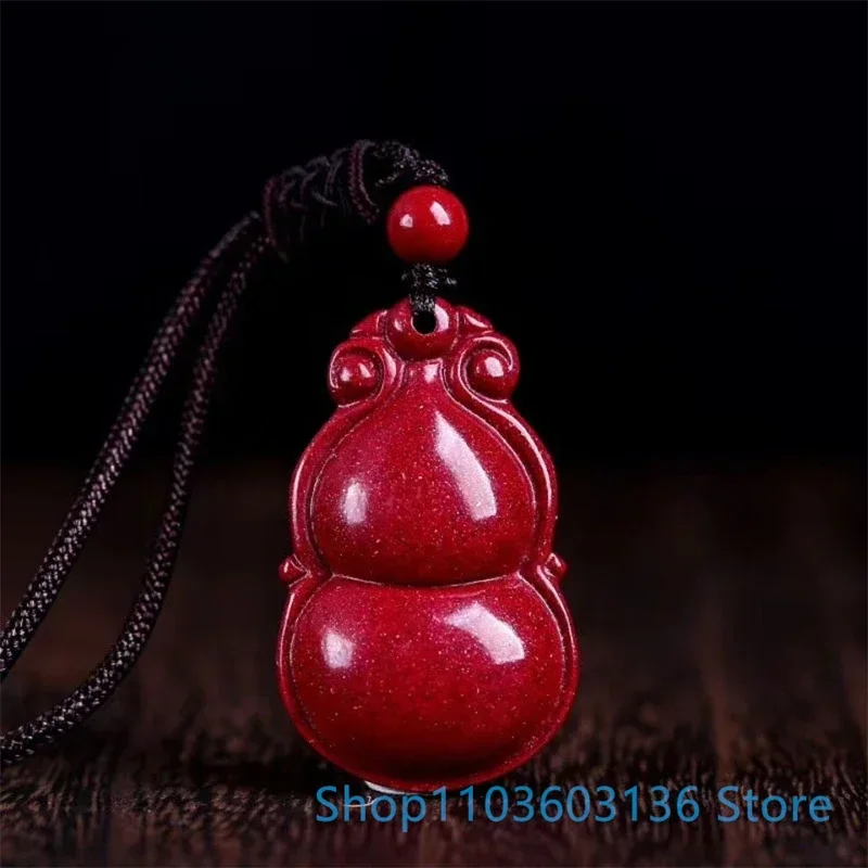 Natural ore Cinnabar Gourd Pendant 96 High Content Imperial Handmade carving Cinnabar Necklace for Men and Women charm Pendant
Natural ore Cinnabar Gourd Pendant 96 High Content Imperial Handmade carving Cinnabar Necklace for Men and Women charm Pendant