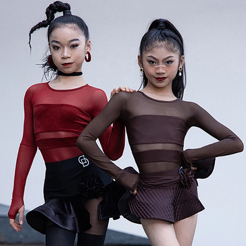 Children Latin Dance Clothes For Girls Long Sleeves Tops Skirt Practice Wear Rumba Samba Performance Competition Dress BL12063
Children Latin Dance Clothes For Girls Long Sleeves Tops Skirt Practice Wear Rumba Samba Performance Competition Dress BL12063