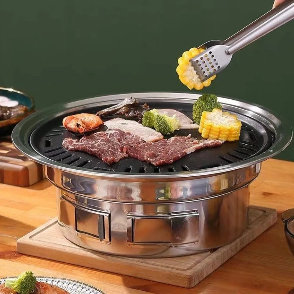 Smokeless Charcoal Barbecue Oven 2 in1 Non Stick Korean BBQ Grill Oven Stainless Steel Baking Pan BBQ Oven Pot Outdoor Cooking
Smokeless Charcoal Barbecue Oven 2 in1 Non Stick Korean BBQ Grill Oven Stainless Steel Baking Pan BBQ Oven Pot Outdoor Cooking