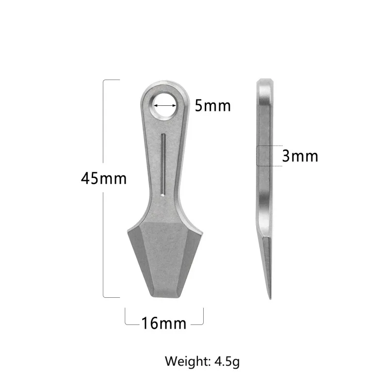 Лом из титанового сплава в форме лопаты, портативный мини-брелок с ожерельем, поясной ремень, уличный инструмент, многофункциональный подарок EDC
Лом из титанового сплава в форме лопаты, портативный мини-брелок с ожерельем, поясной ремень, уличный инструмент, многофункциональный подарок EDC