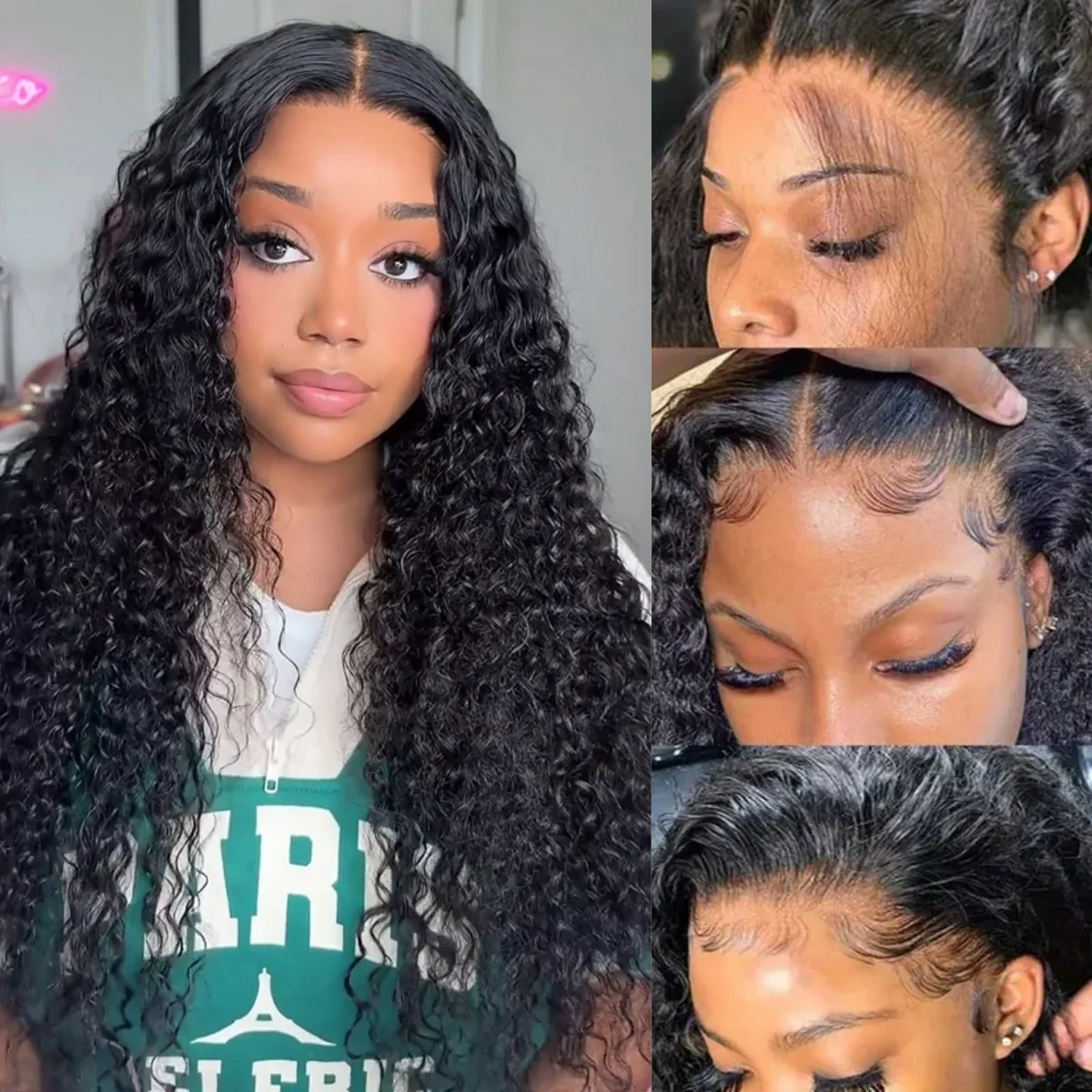 Pre Plucked Deep 40 InchCurly Lace Front Wigs Human Hair 13x4 Natural Color Deep Wave 200% Density For Women Frontal Lace Wig
Pre Plucked Deep 40 InchCurly Lace Front Wigs Human Hair 13x4 Natural Color Deep Wave 200% Density For Women Frontal Lace Wig